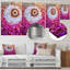 Luminous spirale de glamour mauve I - décoration murale abstraite spirales en métal, impression moderne sur métal-1124287145