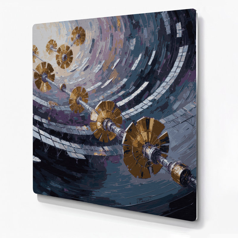 Art mural gris Sci Fi, H 12 po x l 12 po x P 0,05 po