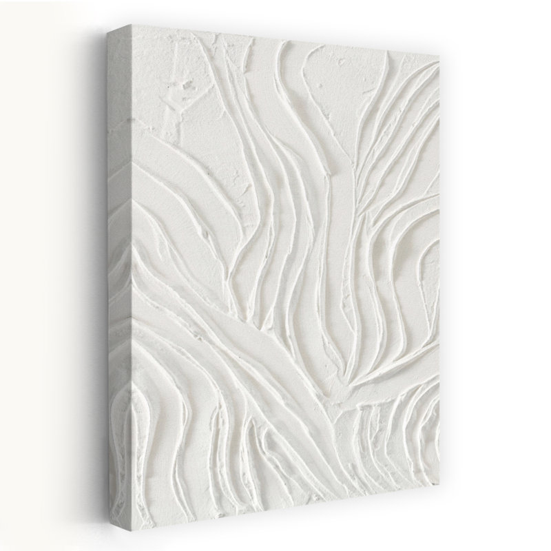 Dune blanche, art abstrait minimaliste, H 48 po x l 32 po