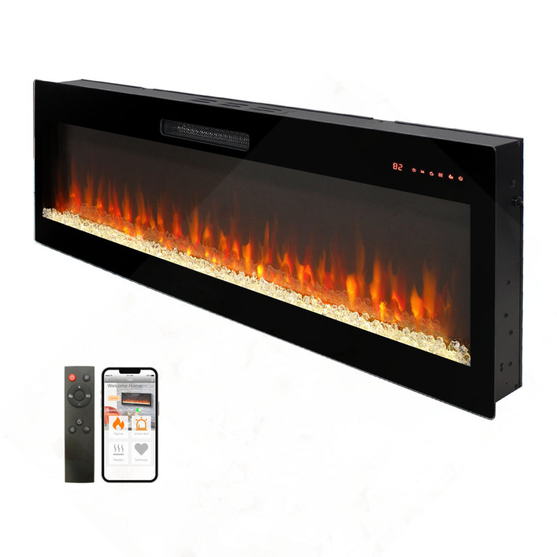 Smart 60" Wifi-Enabled Electric Fireplace Heater