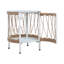 Table d'appoint de style bohémien 16,86 po pour fêtes en plein air avec corde tissée à la main et plateau en verre