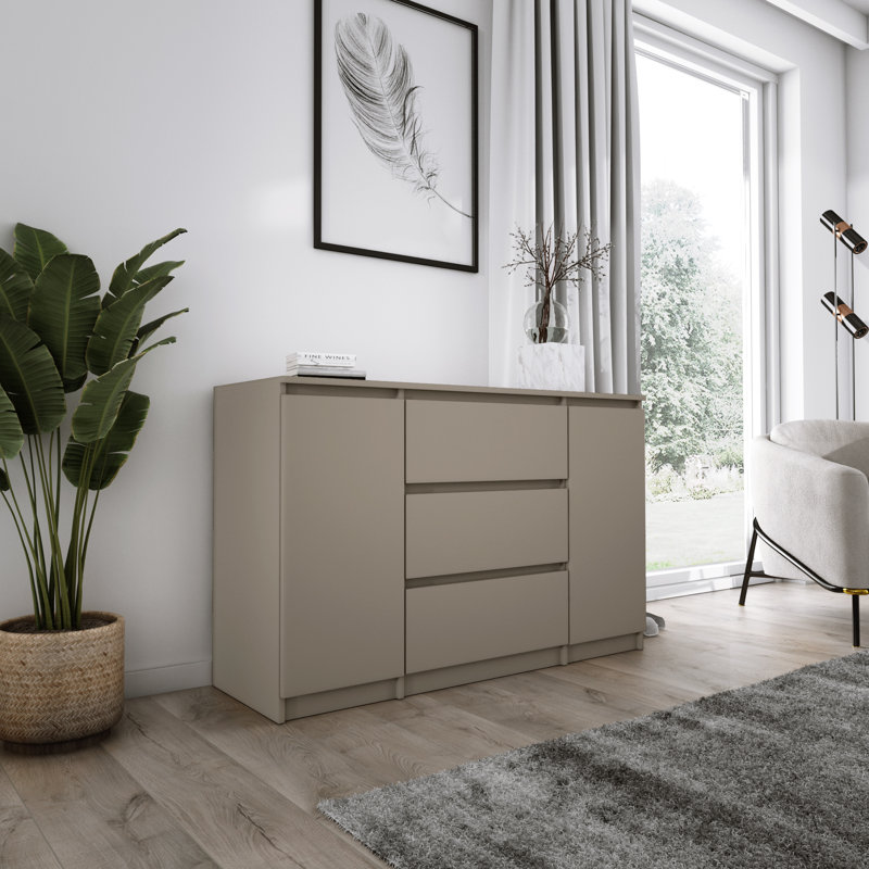 Airius 120cm W 3 - Drawer Chest of Drawers, Brown