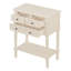 Console étroite, canapé mince avec trois tiroirs de rangement et tablette inférieure-132489465