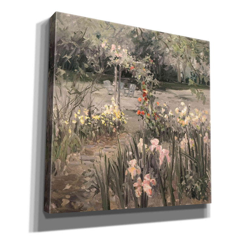 «Iris Garden BW» par Allayn Stevens - impression sur toile tendue, H 26 po x l 26 po x P 1,5 po
