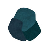 Tumulus Hand Tufted Wool Area Rug in Blue/Teal/Green