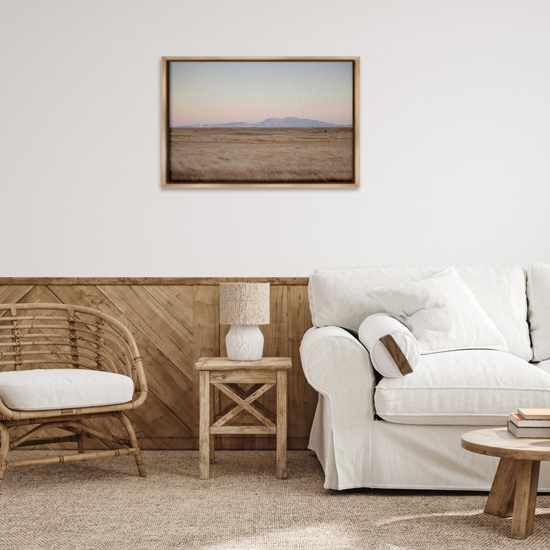  Toile flottante «Grizzly Island View» par Crystal Lynn Collins, Cadre flottant orme Montalcino, H 21 po x l 31 po