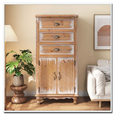 Armoire de rangement en bois rustique