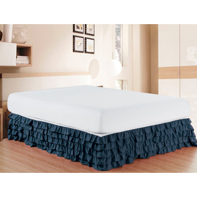 Jupe de lit à plis multiples en microfibre de qualité hôtelière Elegant Comfort Luxurious 1500