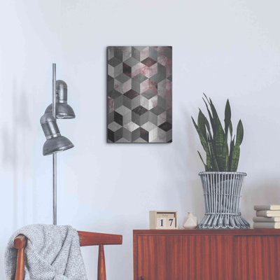 Winston Porter 'Cubes Rose' by Design Fabrikken, Metal Wall Art, MTL-14927