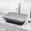 Lavabo de salle de bain rectangulaire fait à la main gris Duomo L 18 po x l 13 po x H 4 po Duomo