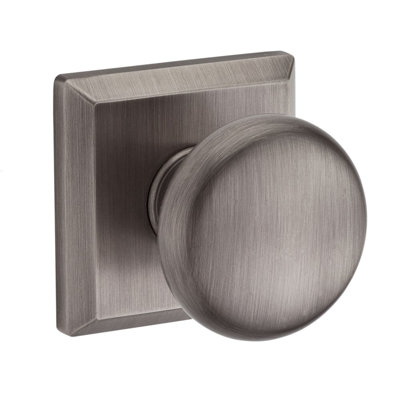 Round Privacy Door Knob with Traditional Square Rose
