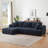 Chenille L-Shape Luxury Sectional Oversized Sofa-118377363-118377366
