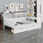 Daybed With Storage Shelves, Multi-Functional Bed With Two Storage Drawers And Study Desk-1998496454