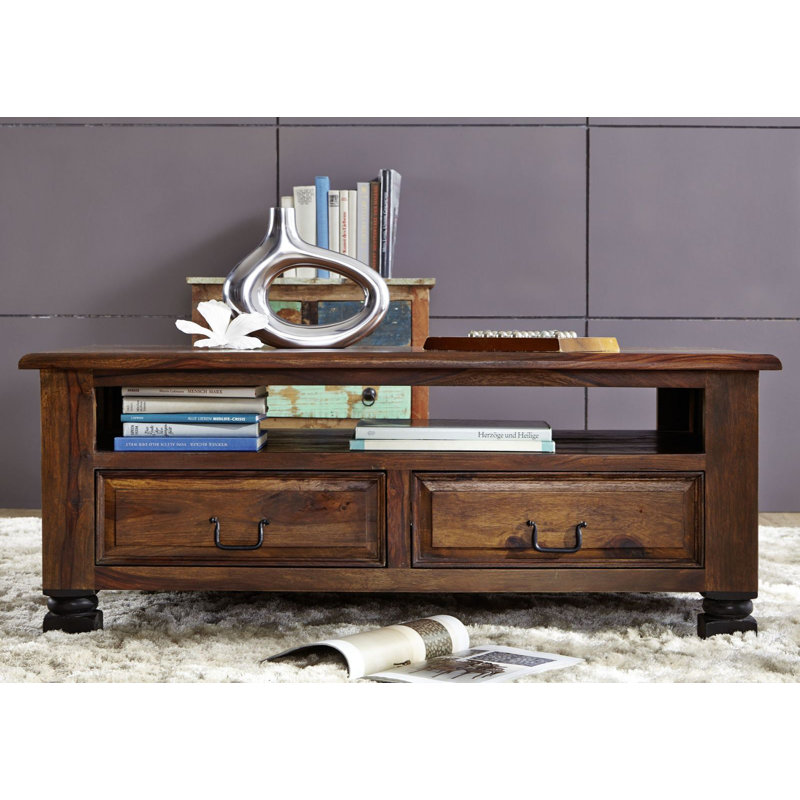 New Boston Solid Wood Four Leg Coffee Table with Storage