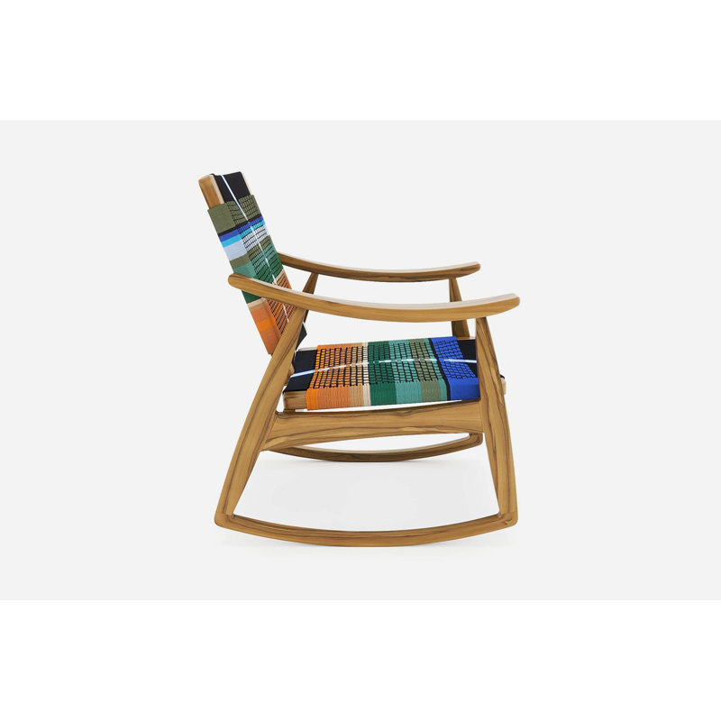 Izapa Rocking Chair, Natural, Colonial Pattern