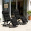 Ensemble de chaises longues inclinables et pliantes pour l'extérieur