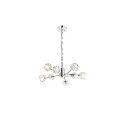 Luminaire suspendu sphérique spoutnik 8 lumières Boise