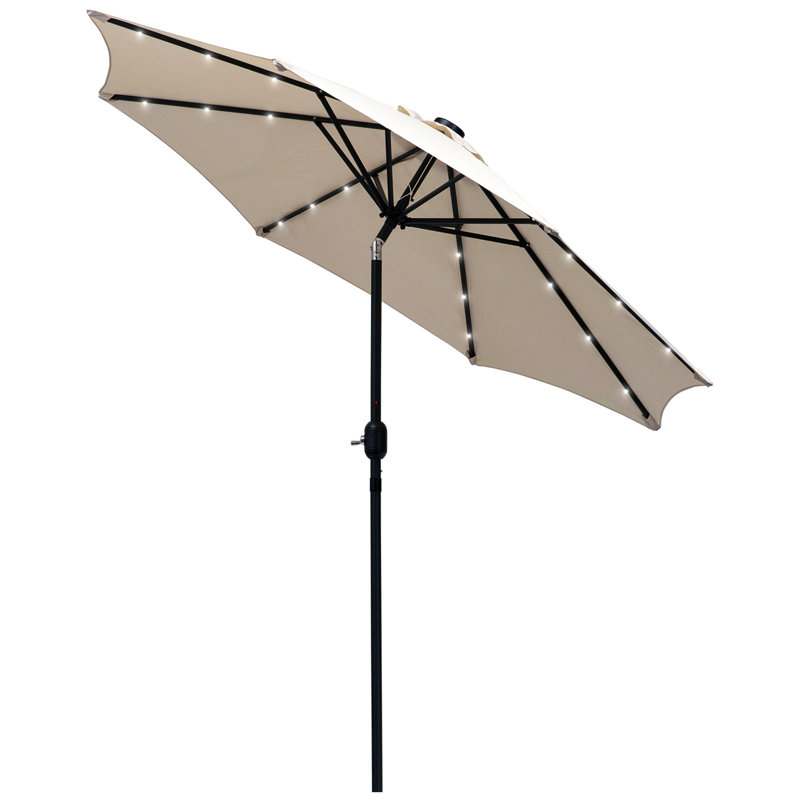 Breeann 267cm Tilt Market Parasol, White