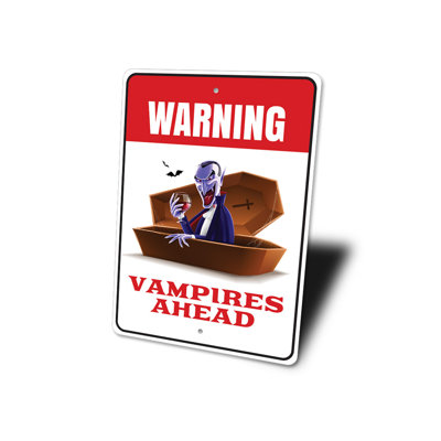 Panneau d'avertissement de vampire