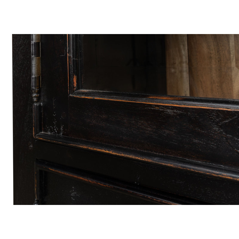 Ebony Black Adjustable Wood Traditional Bookcase
