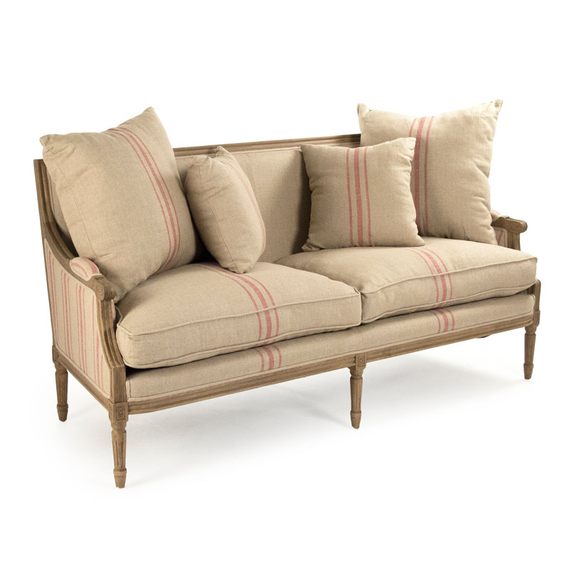 Bodil Loveseat, Red Stripe