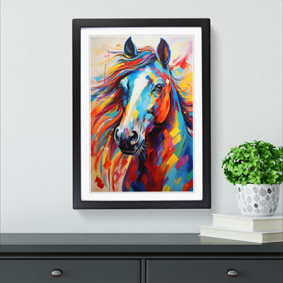 Horse Expressionism Art - Framed Print