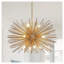 Luminaire suspendu 29 po Spoutnik doré de style Mid-Century Starburst pour salon et salle à manger