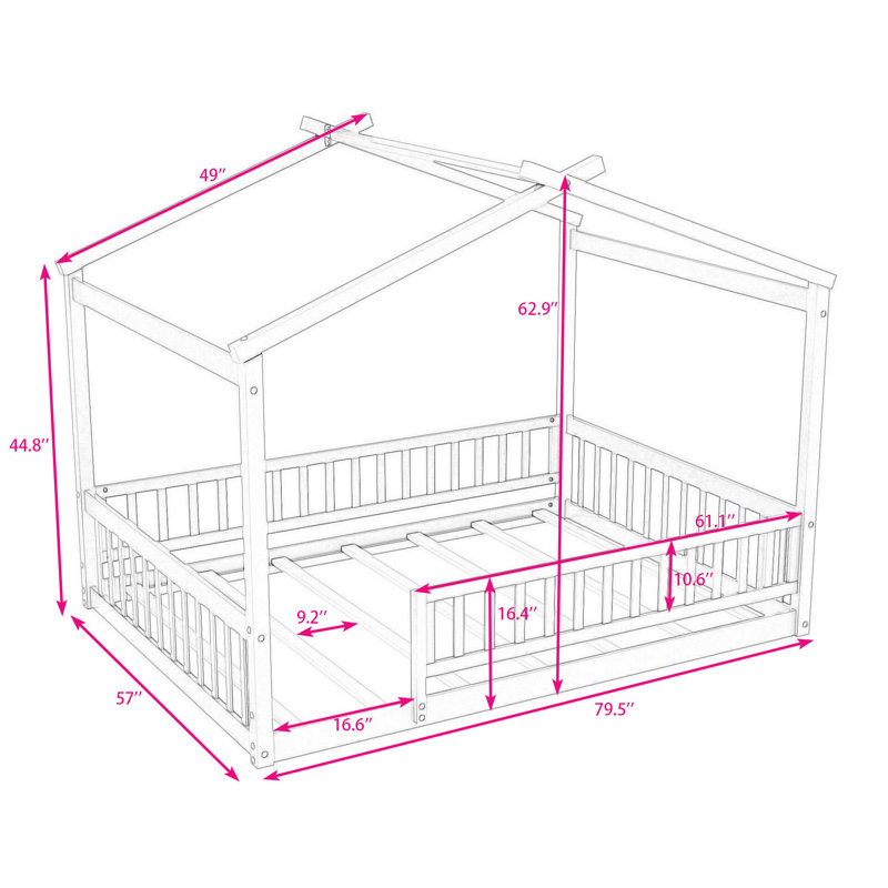 Galbin House Bed by Harper Orchard, White, Full