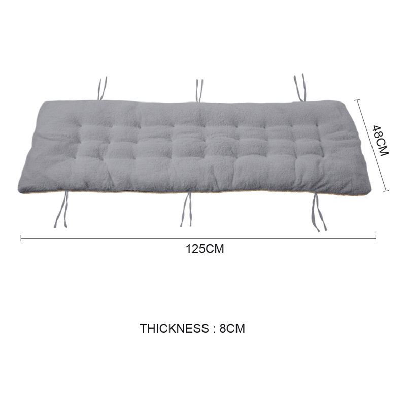 Seat Cushion, 125cm W x 48cm D, Grey