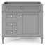 Meuble-lavabo de 36 po sans lavabo supérieur, armoire de rangement moderne avec 2 tiroirs et un tiroir basculant, structure en bois massif-117193415-117193417