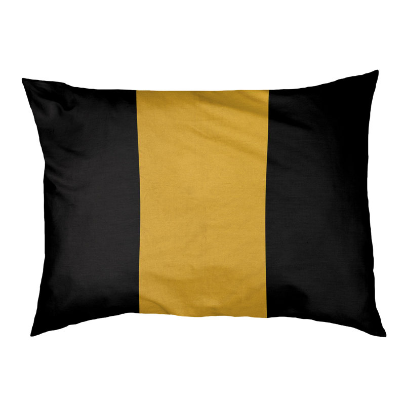 Coussin Detroit, Black/Gold/Black, Large (40" W x 30" D x 6.5" H)