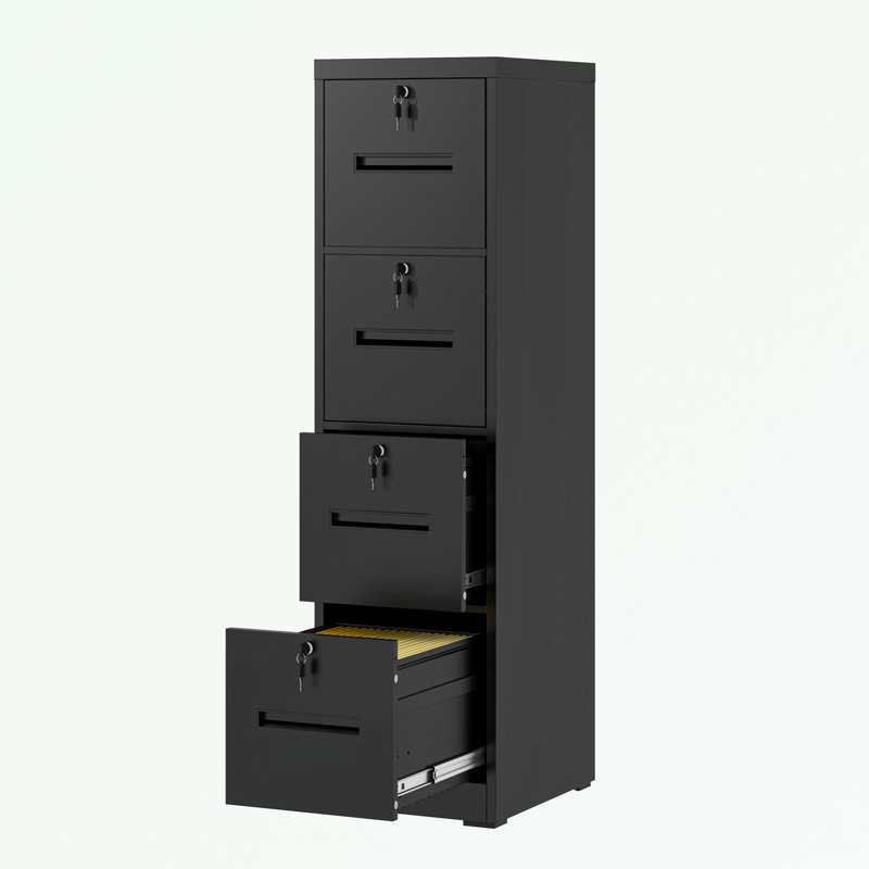 File Cabinet with 4 Drawers and Lock