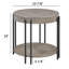 Table de bout ronde contemporaine avec tablette de rangement 1pc