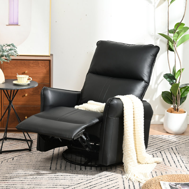 Rocking Recliner Chair With Overstuffed Seat For Bedroom Comfort 360 Swivel Living Room - Space Design