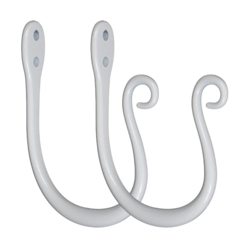 Retenue de rideau 4 po Sweatman, Blanc lustré