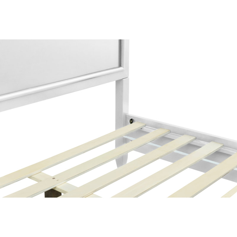 Grand lit en bois massif Montreuil blanc, Grand lit, Blanc