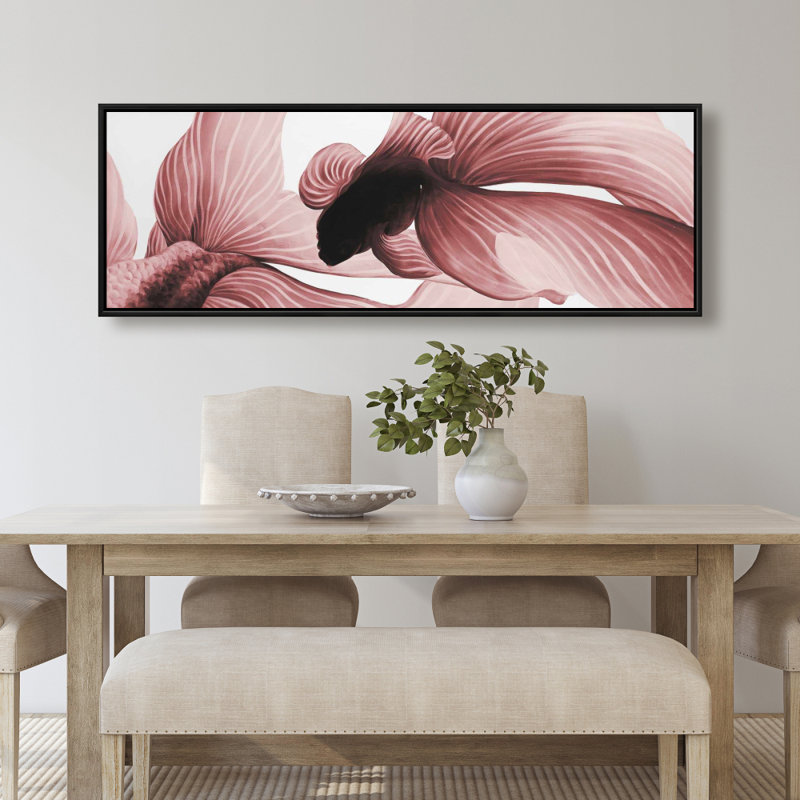 Deux deux Betta rouges, reproduction sur toile