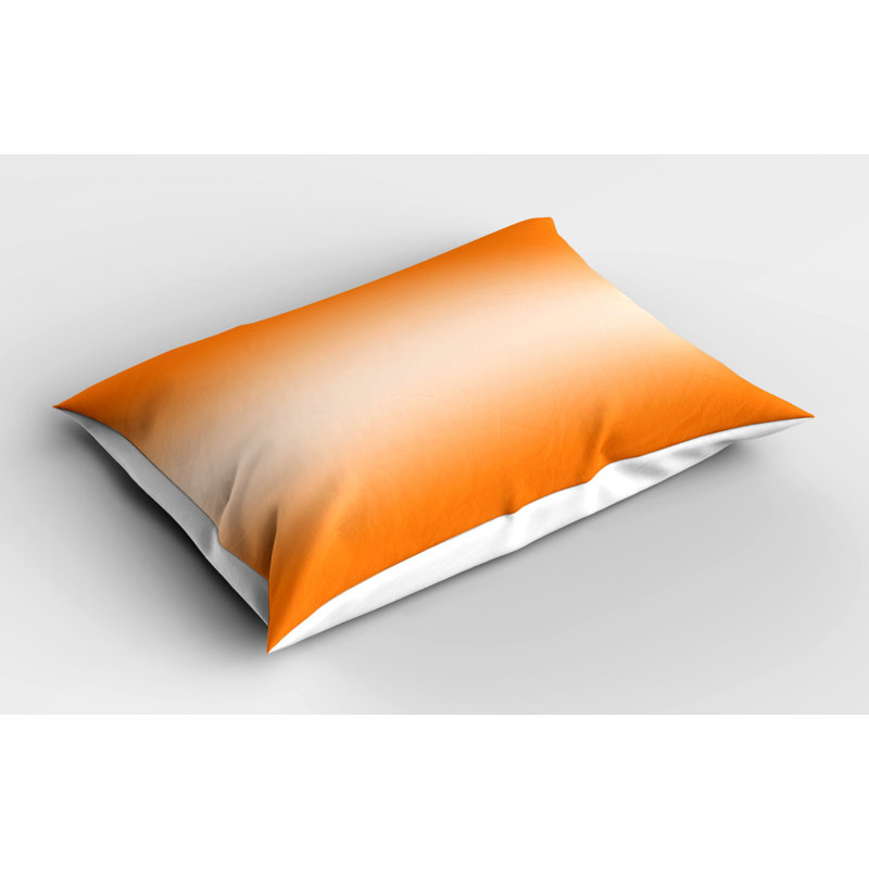 Polyester Ombre Sham Set, Orange, Twin