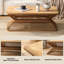 Table basse moderne, table d'appoint rectangulaire en bois 43,3 po