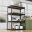 Étagère de rangement à 4 tablettes réglables en acier-1028754993