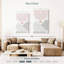 Avery moderne Mid-Century abstrait rose gris III