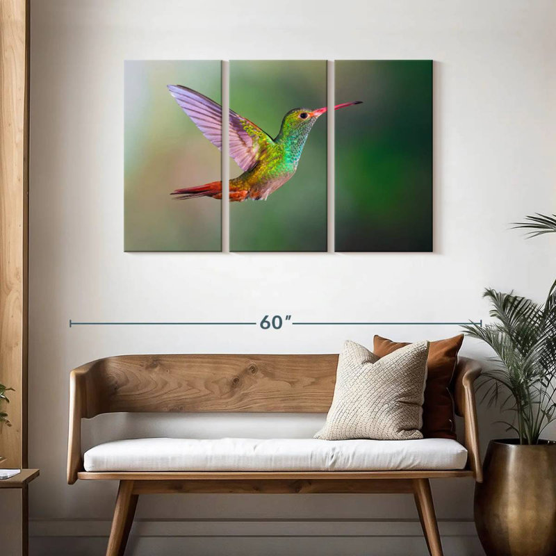 Iridescent Hummingbird, 28" H x 45" W