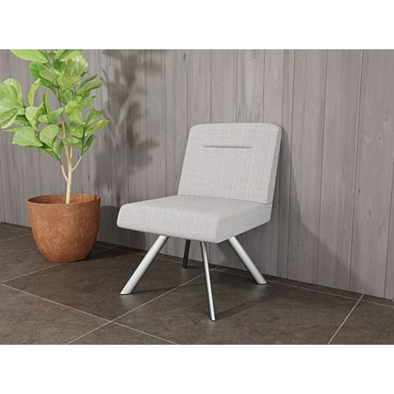 Fauteuil d'invité Willow, Argent argent, Gris chambray