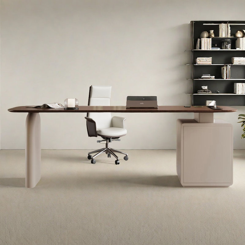 Bureau crème pour bureau à domicile, H 29,53 po x l 78,74 po x P 27,56 po