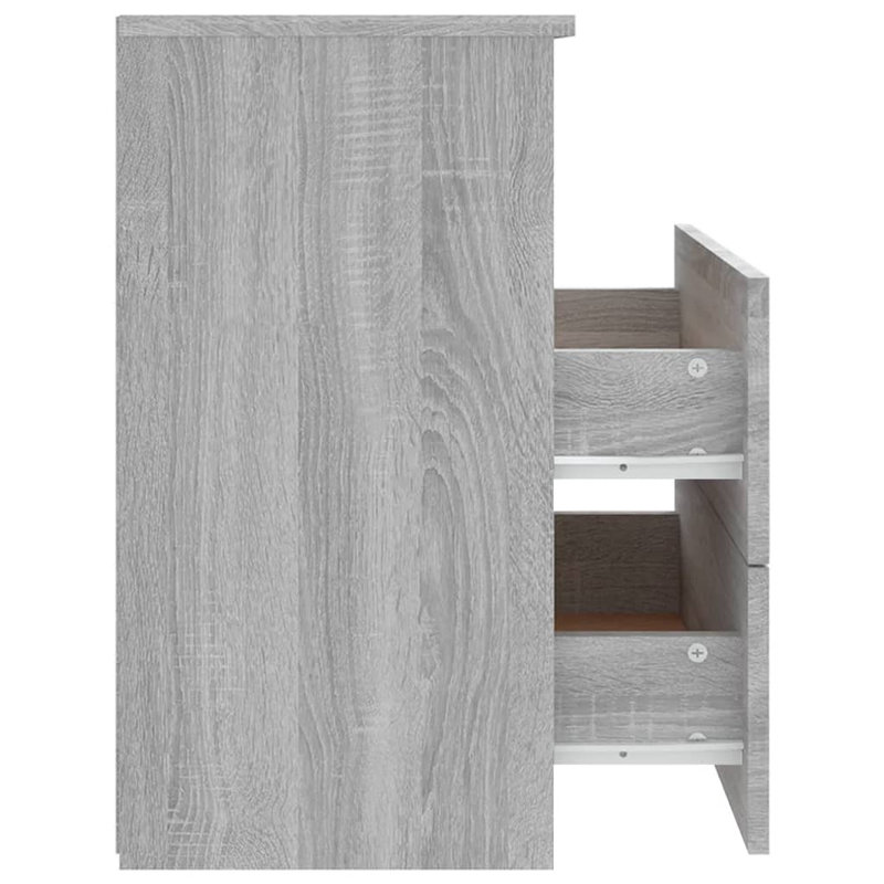 Goranka Bedside Table, Grey Sonoma