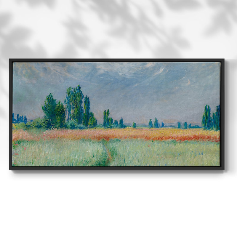 Paysage, série CC CCX, toile tendue avec châssis, prête à être accrochée, H 25 po x l 49 po, Noir