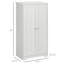 Armoire de rangement pour garde-manger Brytin avec panneau de particules, armoire de cuisine autoportante à 2 portes 