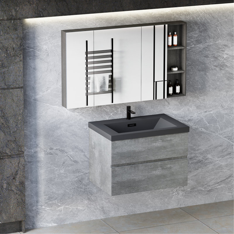 Rangement de salle de bain Saîten, H 22,52 po x l 29,52 po x P 19,72 po