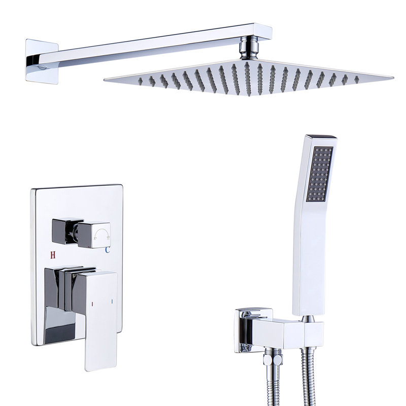 Thermostatic Complete Shower System with Rough in-Valve, Chrome
