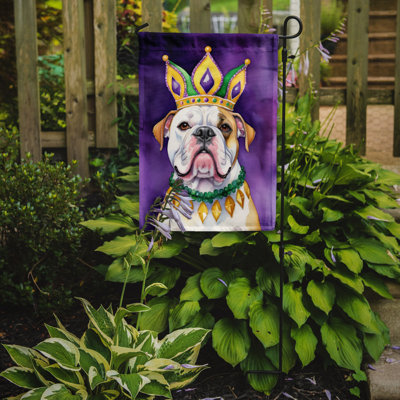Double Sided 15.5'' H x 11.25'' W Polyester Mardi Gras Garden Flag